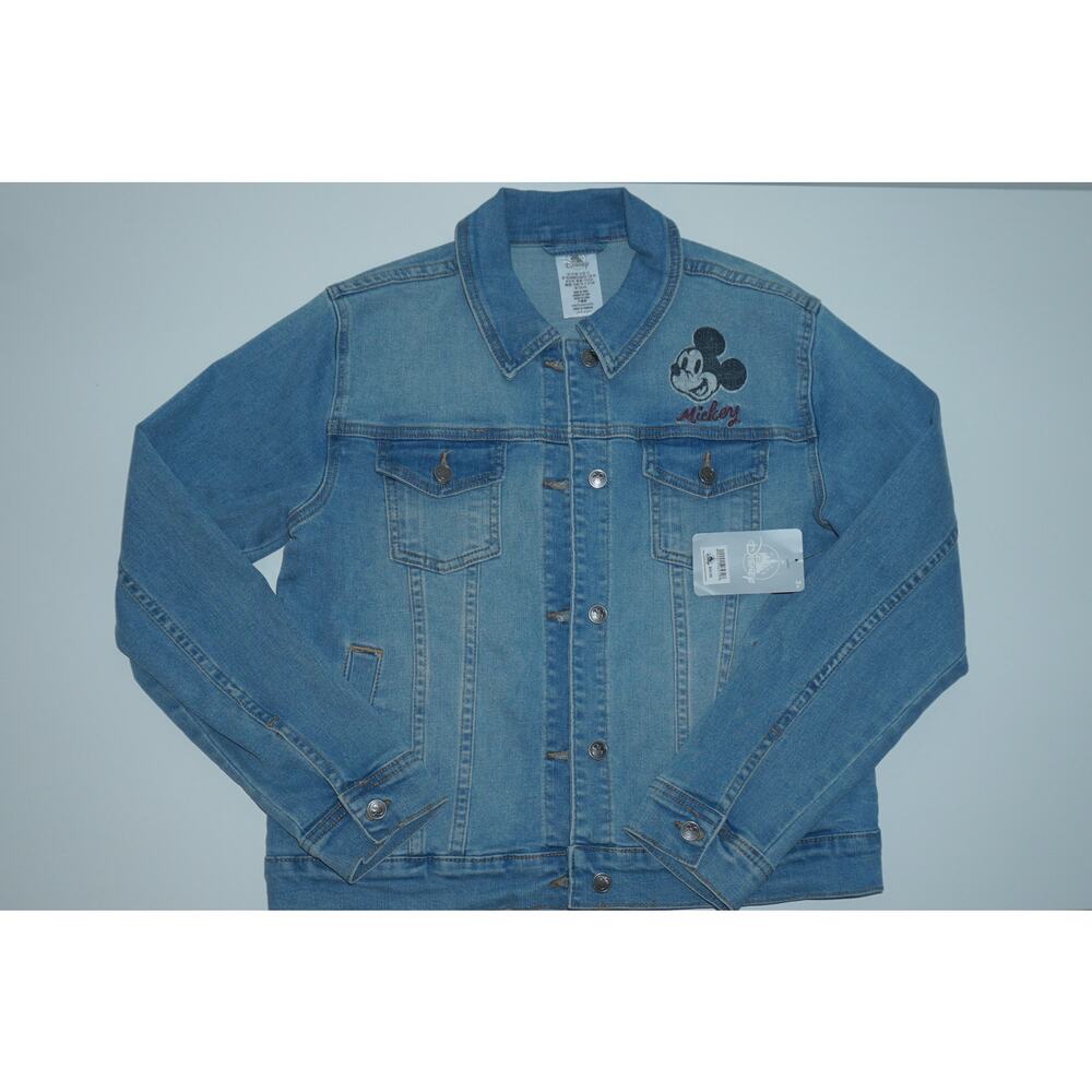 Disney Mickey Mouse - Jean Denim Jacket - Youth Kids Boys Girls - Size 13 - NEW